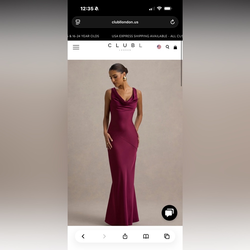 Club L London Sleeveless Maxi Dress in Deep Wine